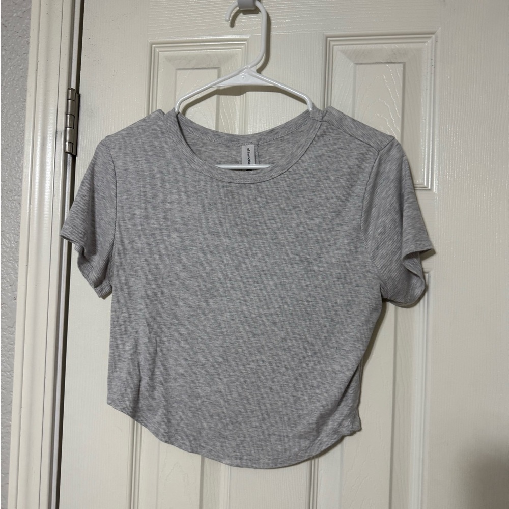All in Motion Heather Gray Women's Crop Top